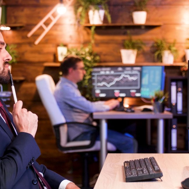 Financial advisor explaining concentrated stock risk and diversification strategies to a client in Southwest Florida