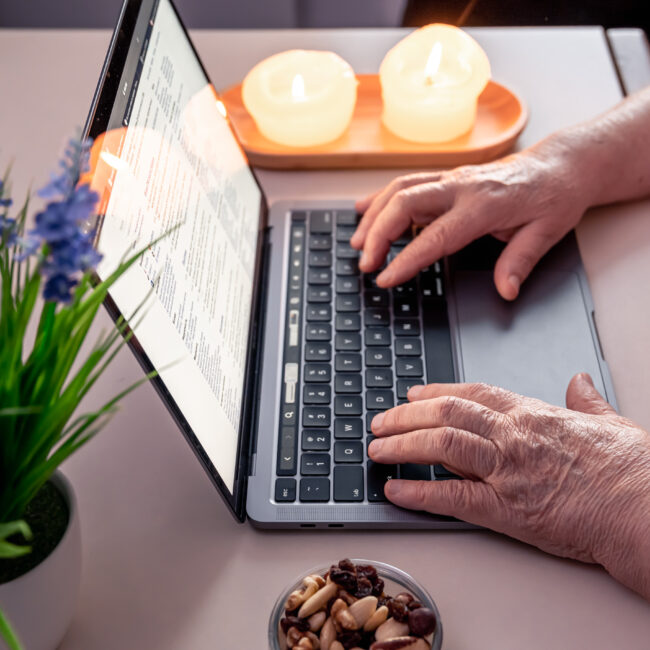 Person using AI for retirement planning and financial questions