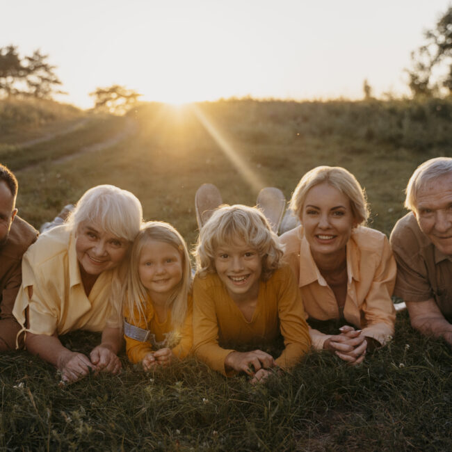 Family discussing an estate plan and inheritance decisions to help prevent future family conflict